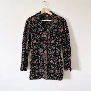 Johnny Was Embroidered Floral Coat Sz XS